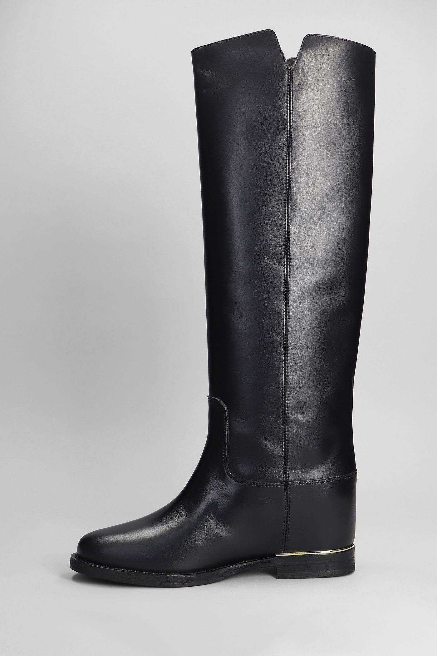 Via Roma 15 In Black Leather In Black