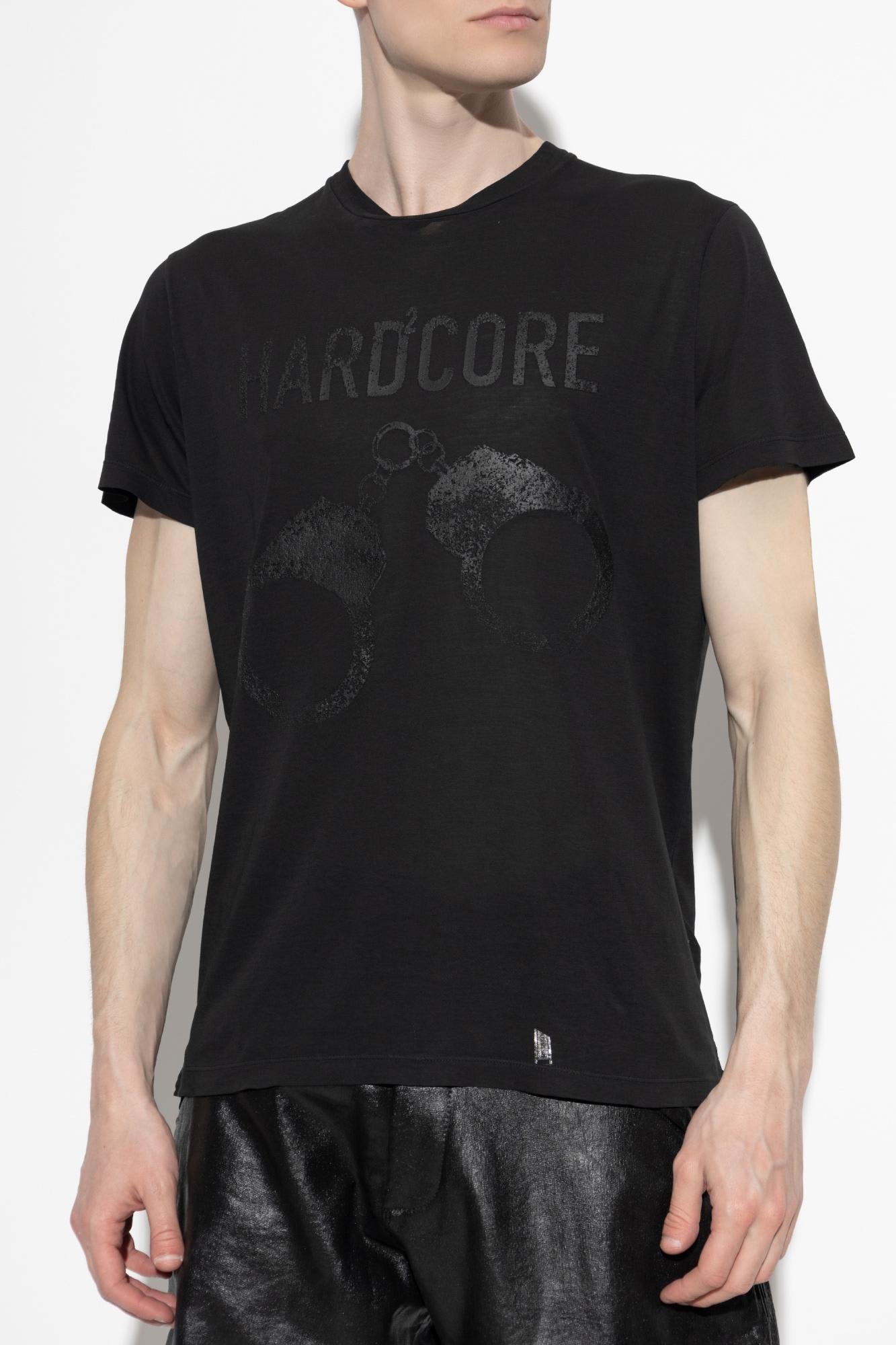 Dsquared2 Crew Neck Graphic Print Slogan T-shirt