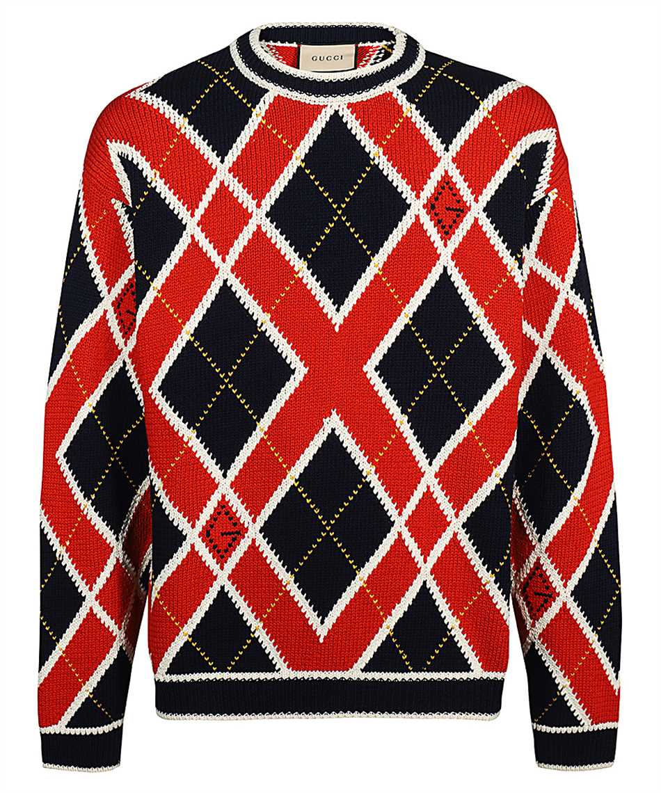 Shop Gucci Cotton Crew-neck Sweater In Red