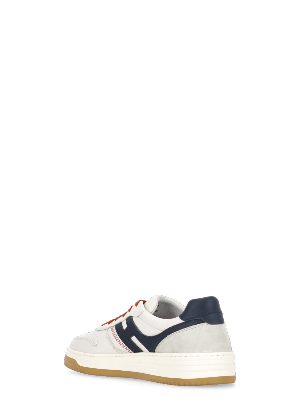 スニーカー HOGAN H630 leather sneakers with contrasting monogram Bianco Hogan H630 Leather Sneakers With Contrasting Monogram In