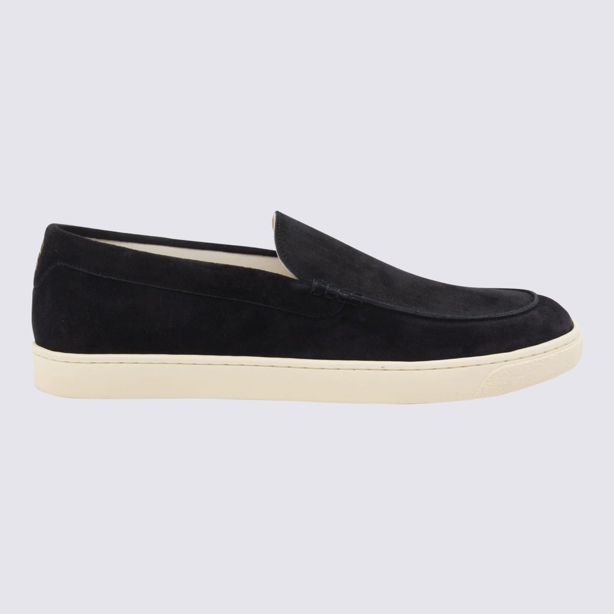 Navy Leather Sneakers