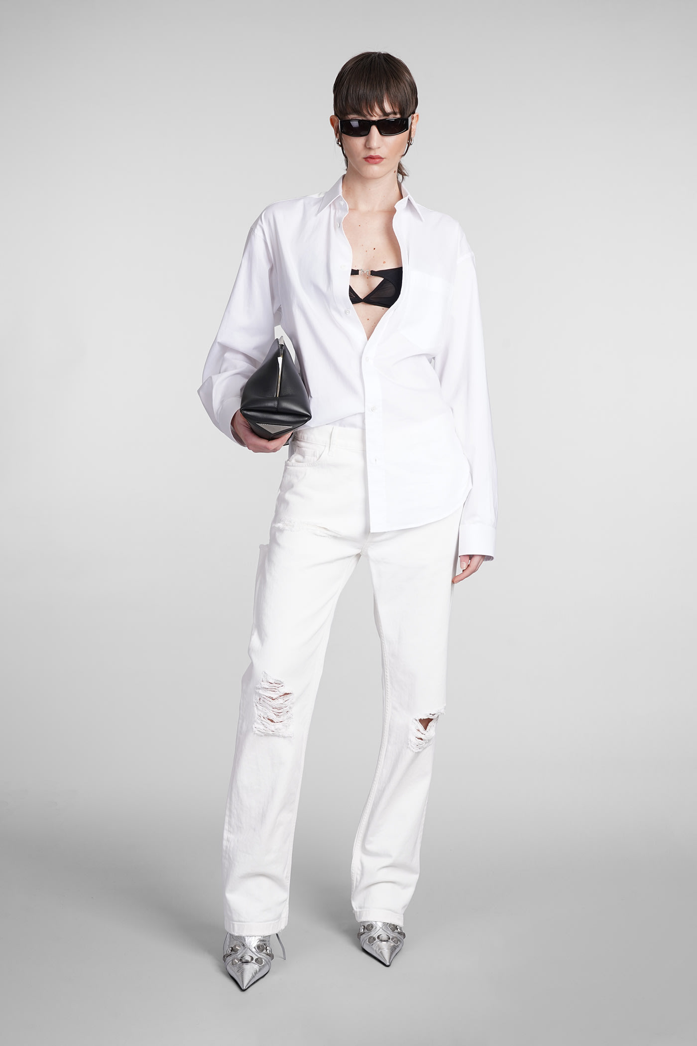 Shop Darkpark Naomi Jeans In White Cotton