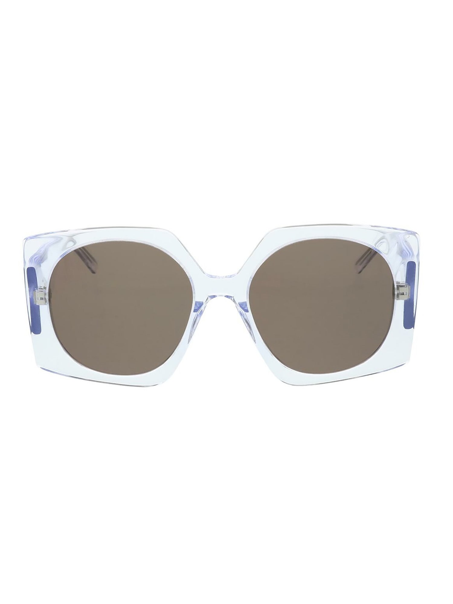 Shop Courrèges Cl1907 Sunglasses In Crystal Crystal Brown