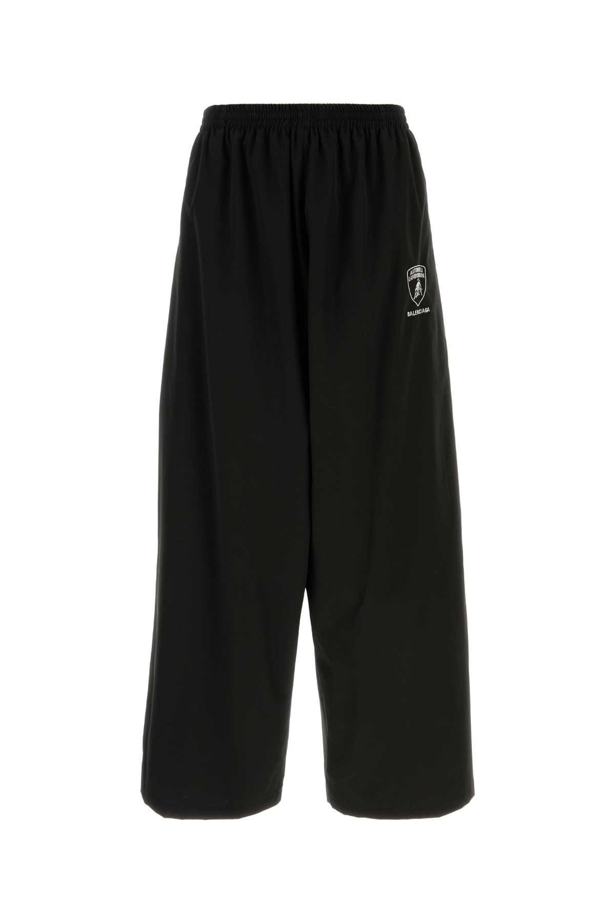 Balenciaga Men Jogger Nylon Trousers In Black