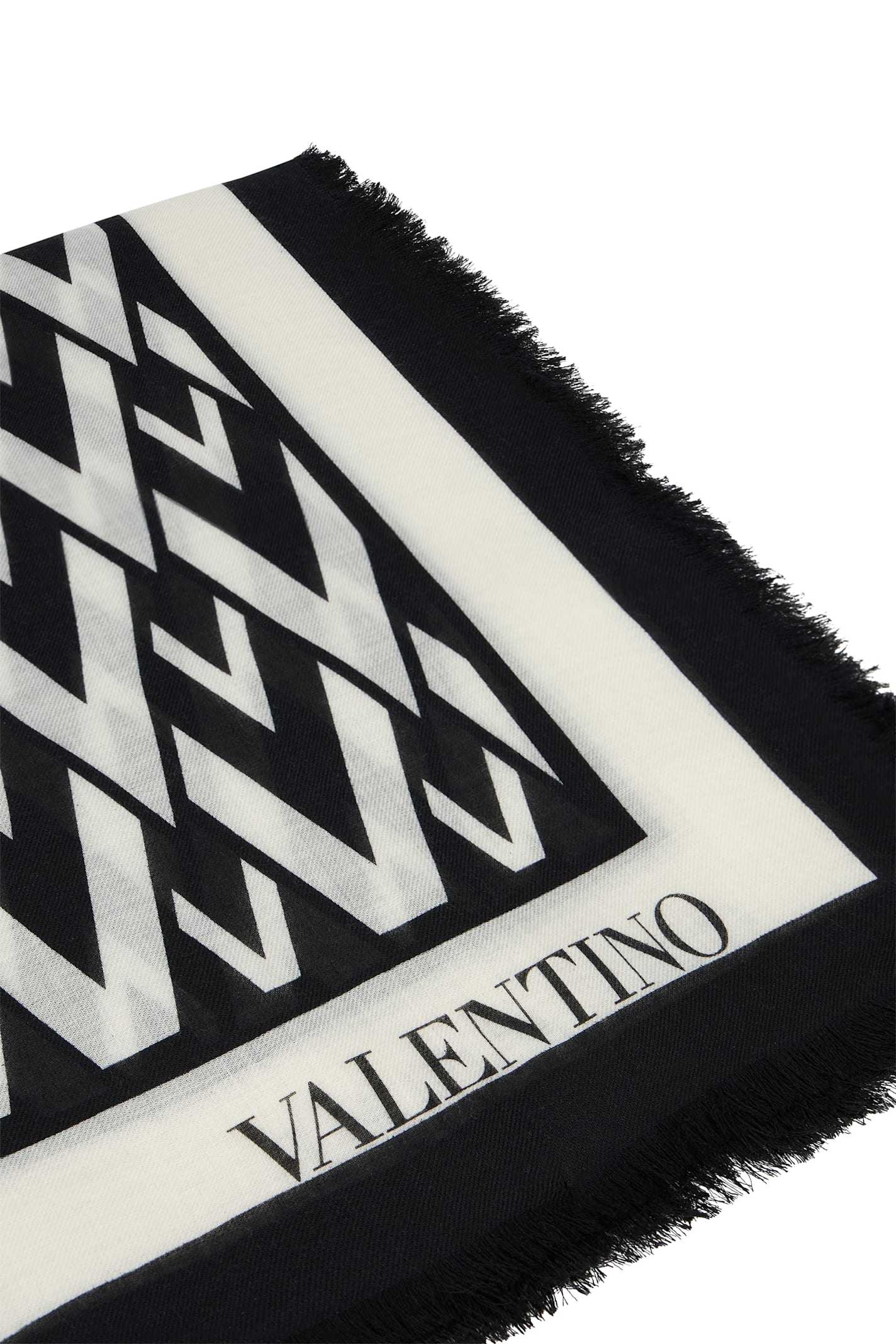 Valentino Cashmere Scarf In Black