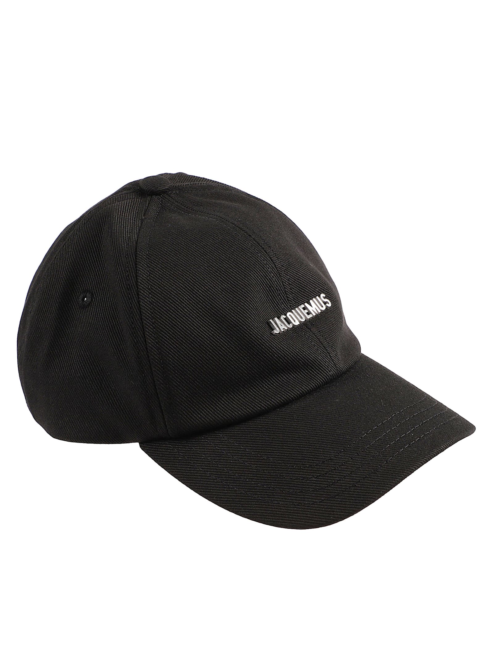 Jacquemus Gadjo Logo-embellished Cotton-twill Baseball Cap In Black