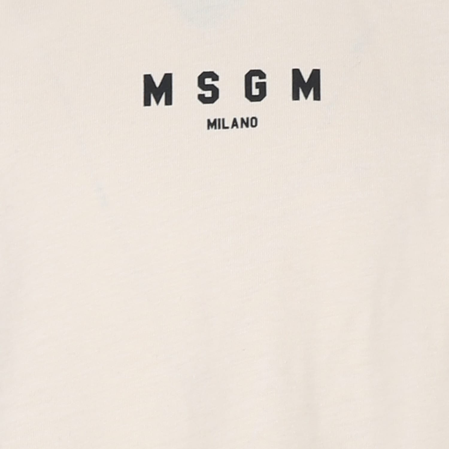 Shop Msgm Ivory T-shirt For Kids With Logo