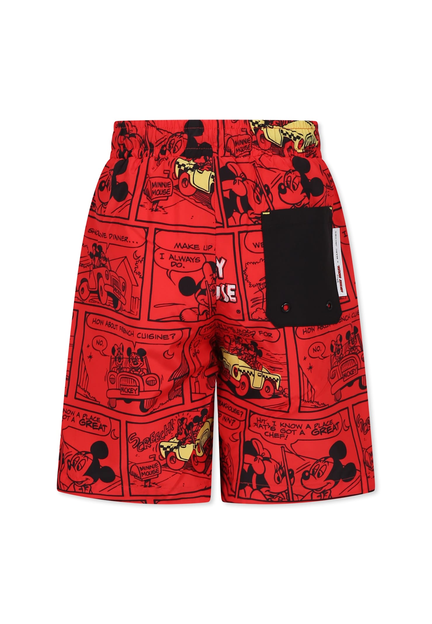 Marc Jacobs X Mickey Mouse Graphic-print Swim Shorts In Red