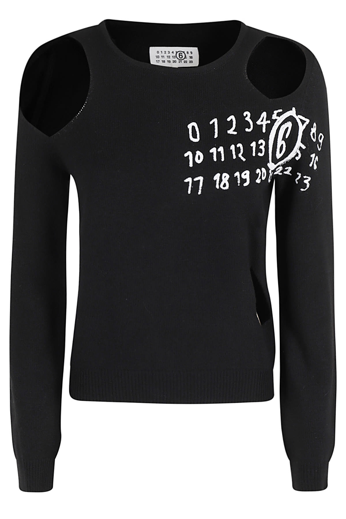 Shop Mm6 Maison Margiela Long Sleeved Top In S Black