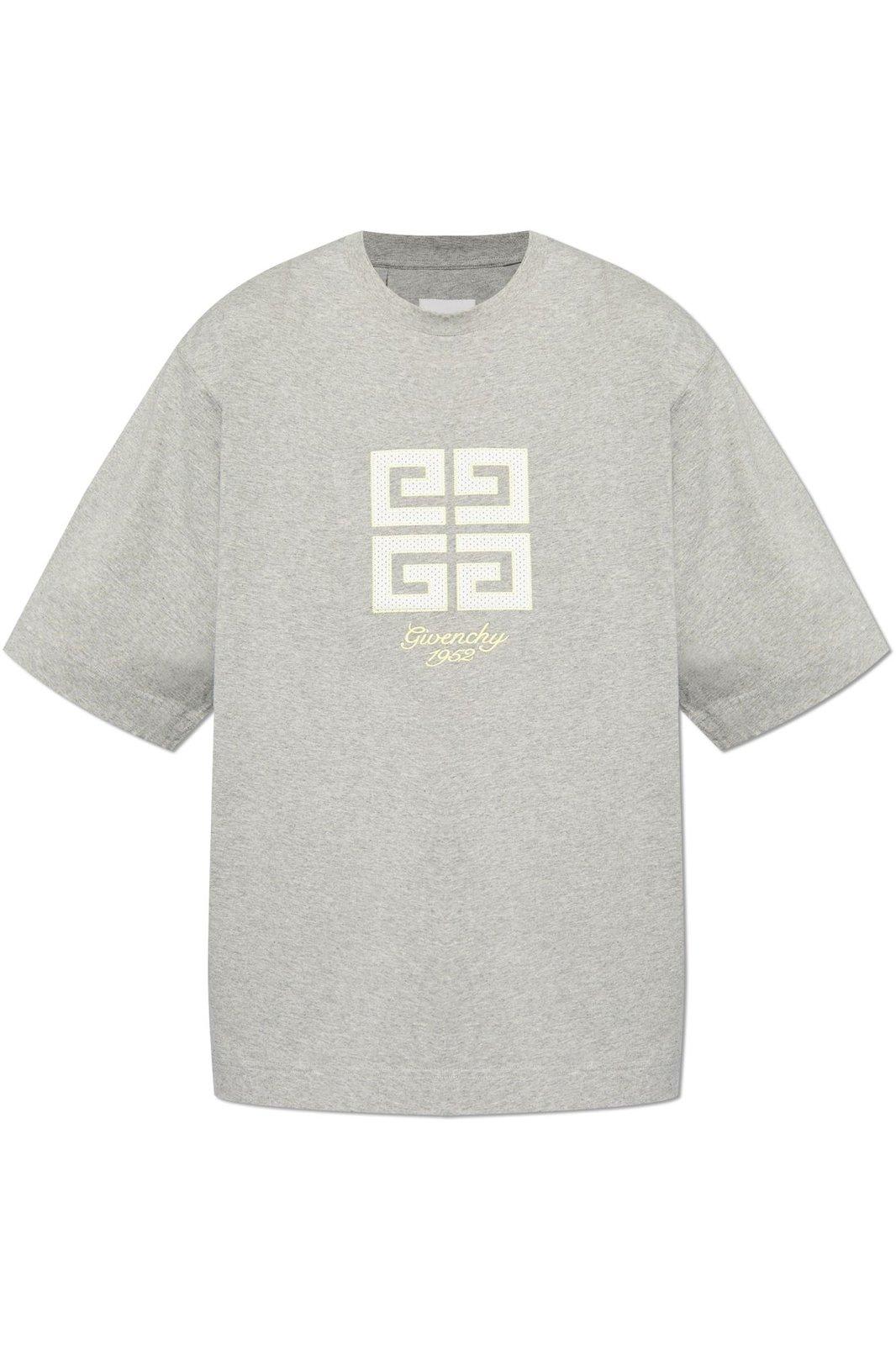Shop Givenchy 4g Embroidered Crewneck T-shirt