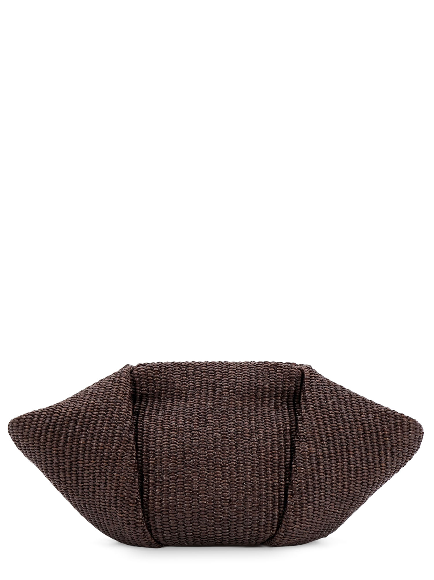 Brunello Cucinelli Cotton-raffia Marina Clutch Bag In Brown