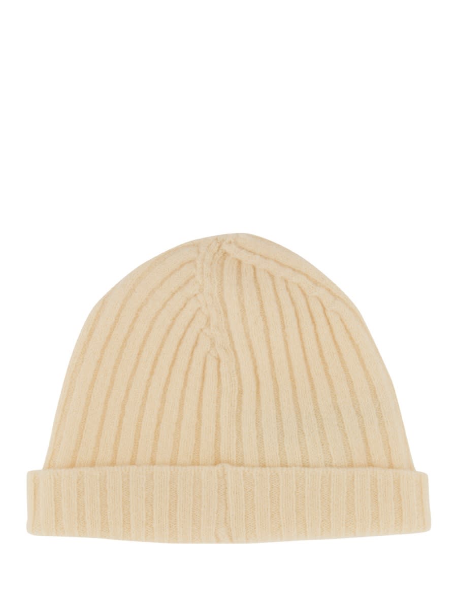 Shop Jil Sander Beanie Hat In Ivory