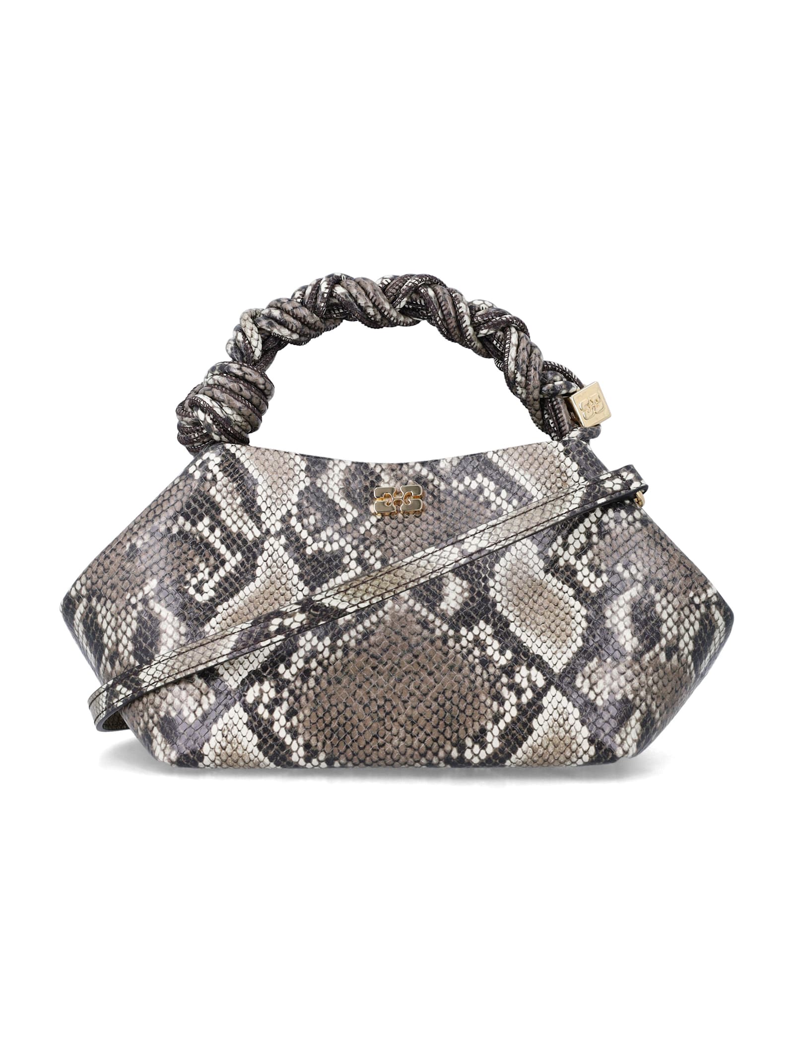 Ganni Bou Bag Small Woman Python Print In Multi