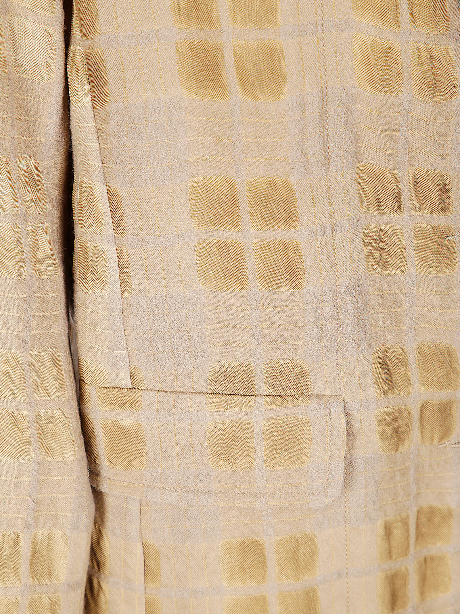Uma Wang Patterned Single-breasted Blazer In Gold