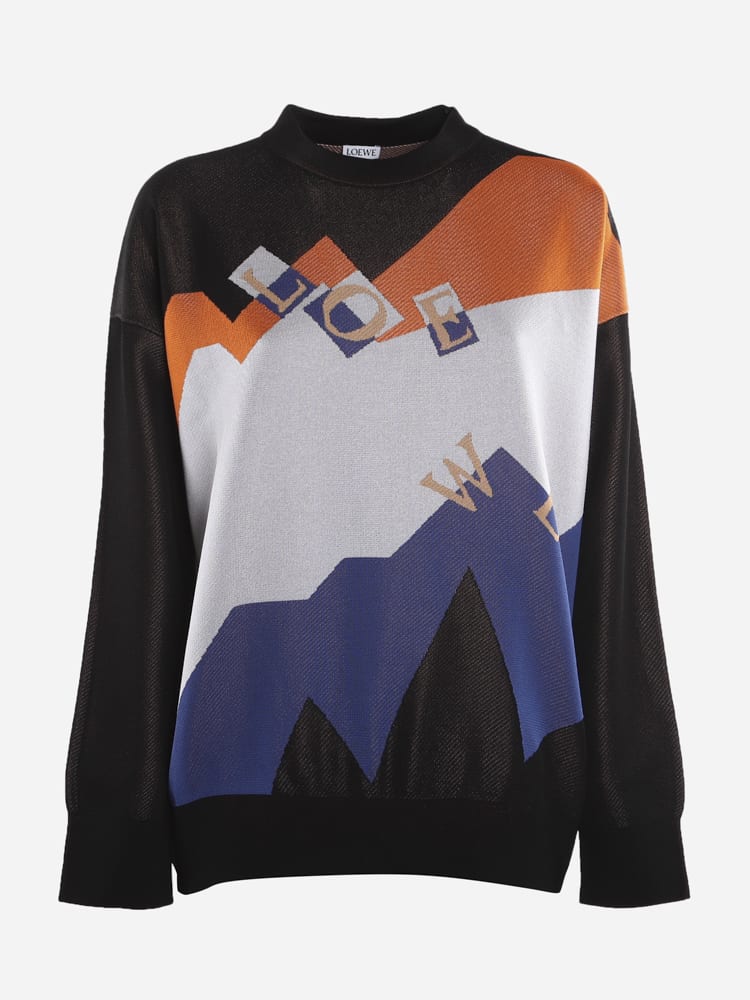 Loewe Jacquard Sweater With All-over Graphic Motif