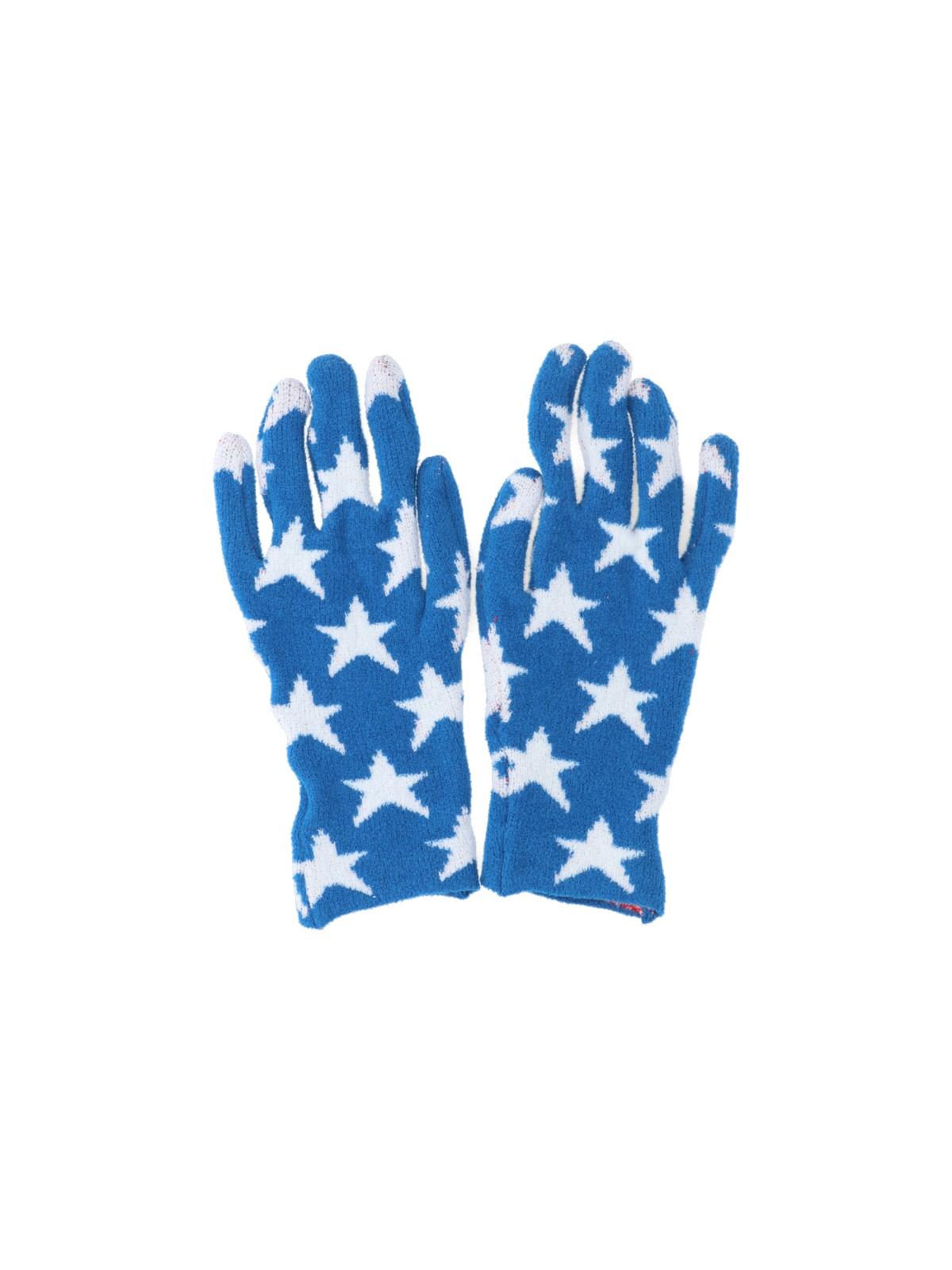 Shop Erl Star Gloves In Blue