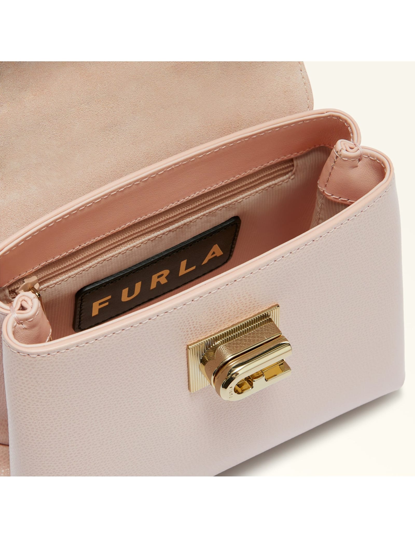 Furla 1927 Mini Top Handle In Pelle Colore Corolla In Pink