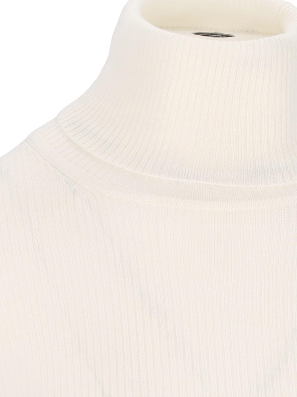 P.a.r.o.s.h . Turtleneck Knitted Jumper In Cream