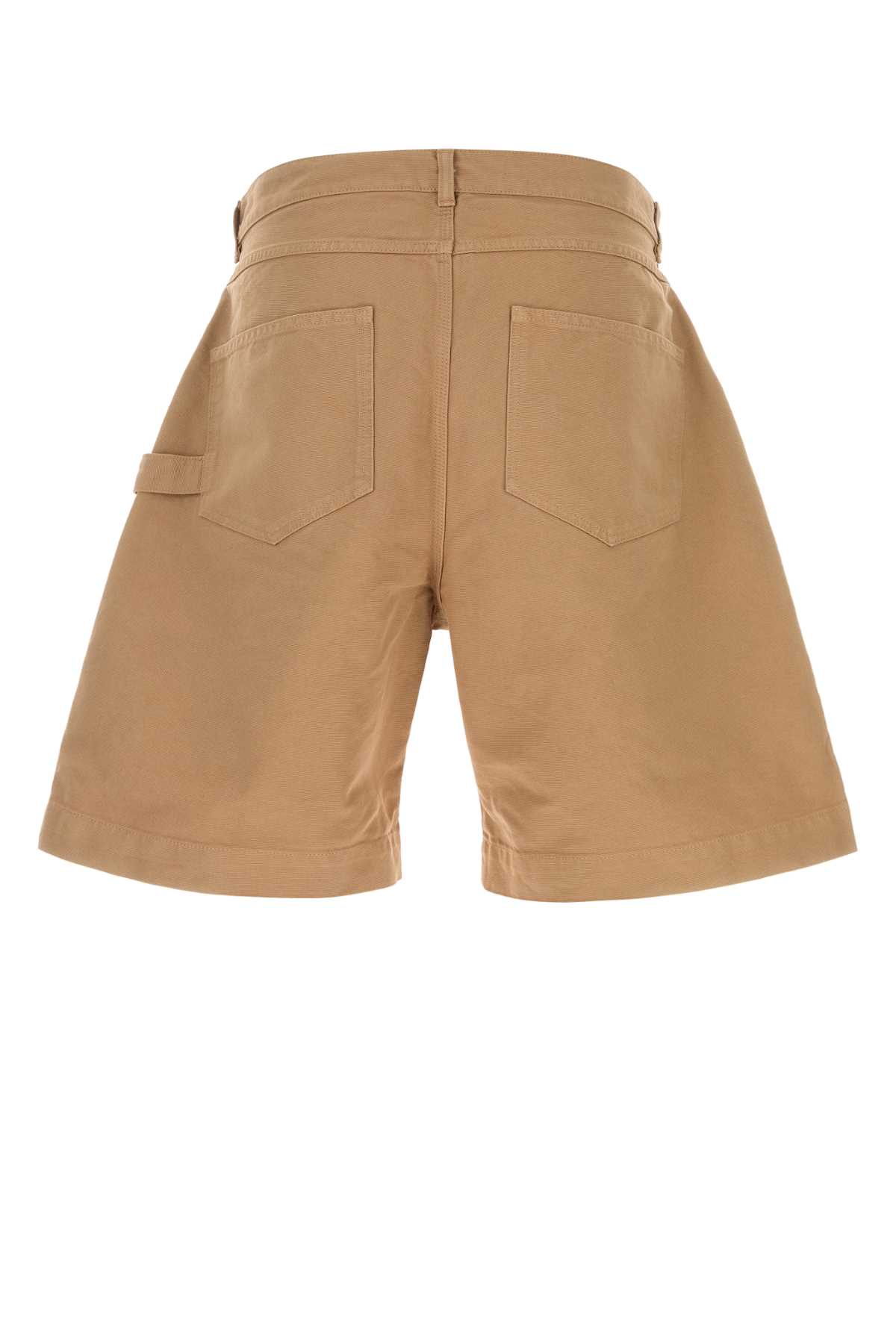 JW ANDERSON CAMEL COTTON BERMUDA SHORTS