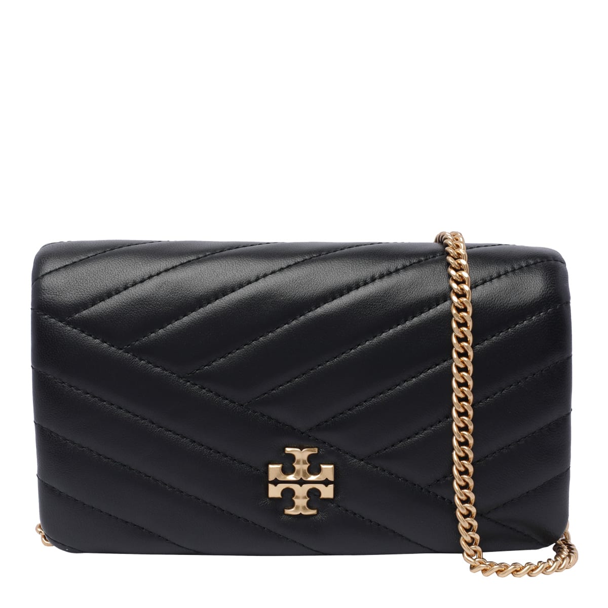 Shop Tory Burch Kira Chain Wallet In Black