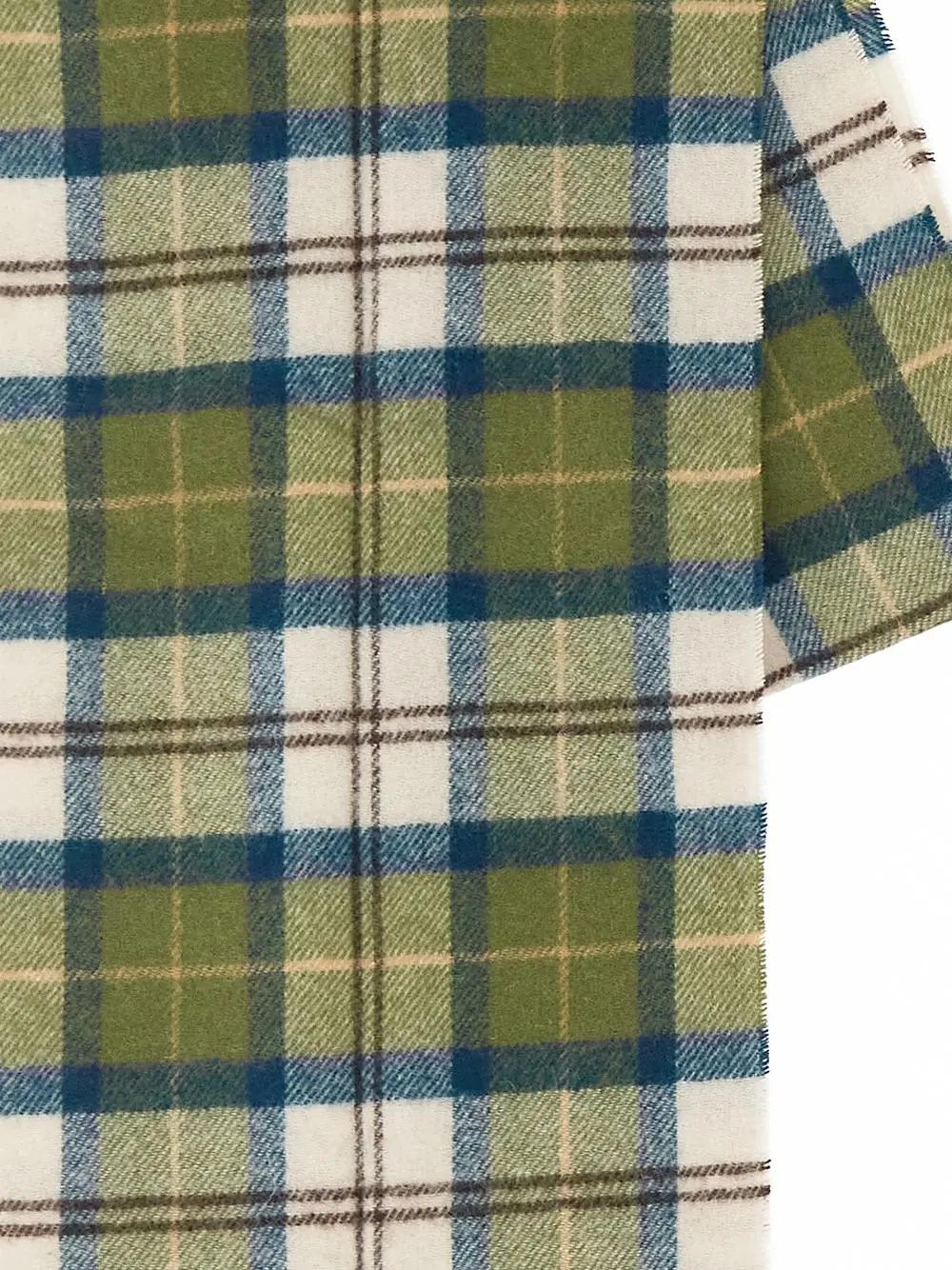 Barbour Tartan Lambswool Scarf In Green