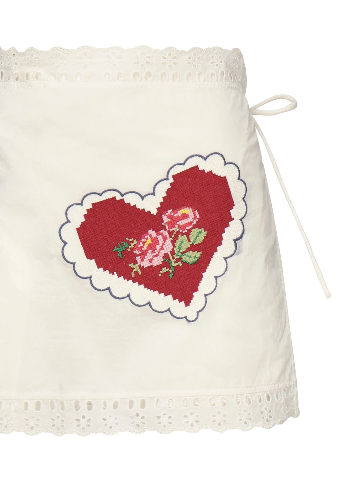 For Love & Lemons Miniskirt Mi Amore In White