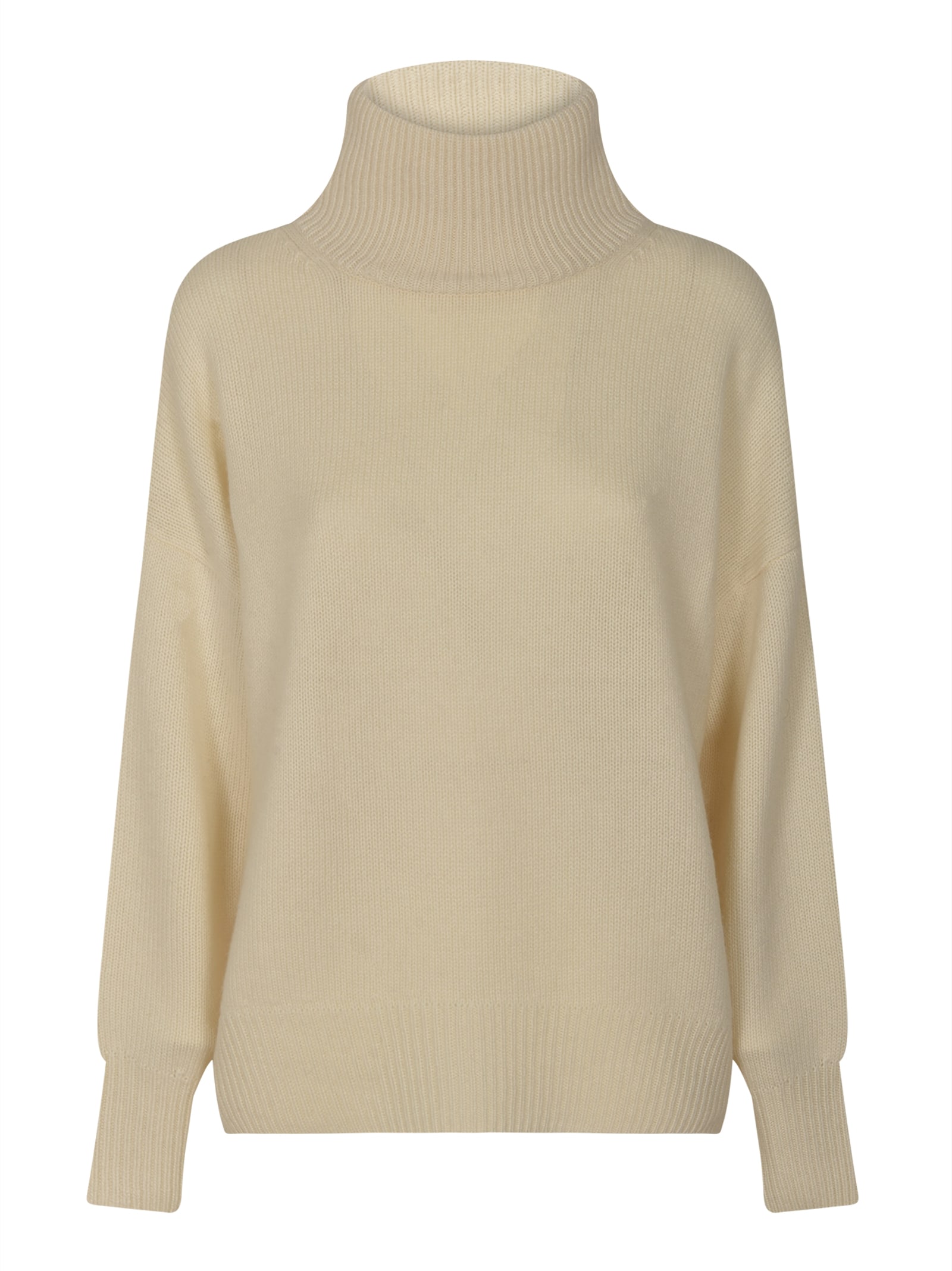 Shop No Name Wide Turtleneck Rib Trim Pullover In Eco Paper