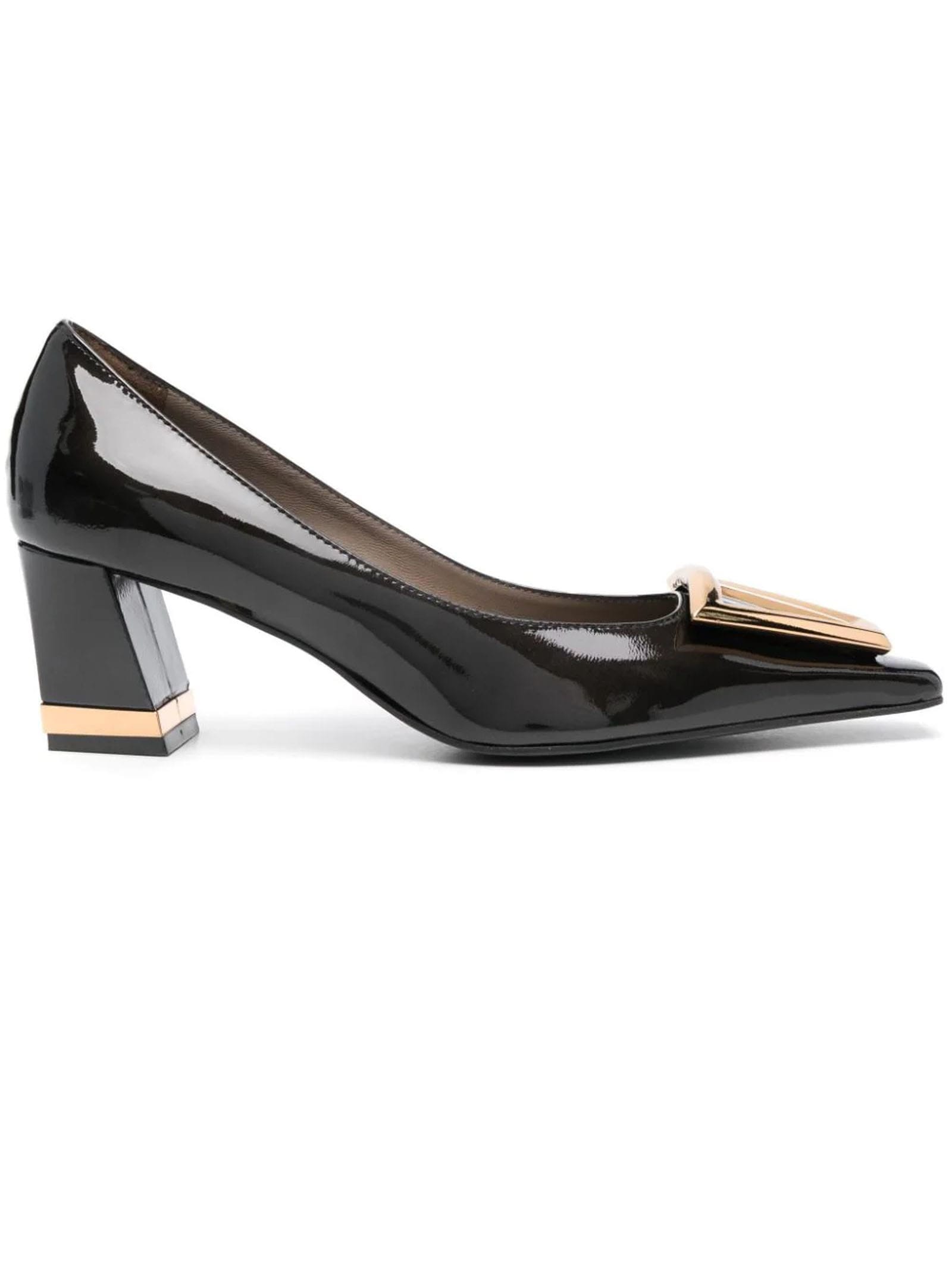 Roberto Festa Black Calf Leather Bricis Pumps