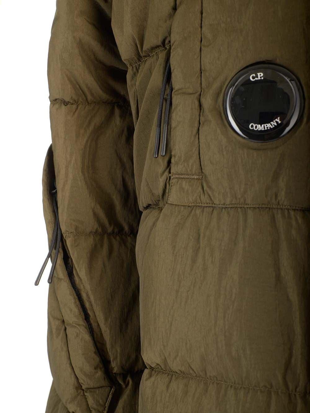 C.P. COMPANY LENS-DETAILED ZIPPED DOWN JACKET DOWN JACKET