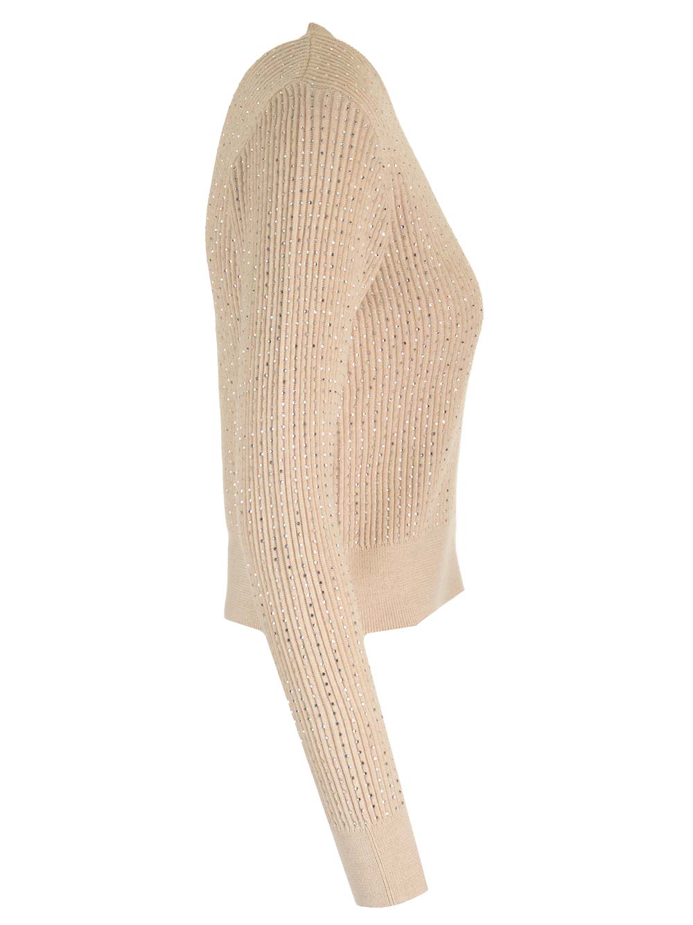 Shop Golden Goose Ribbed Wool Sweater In Beige