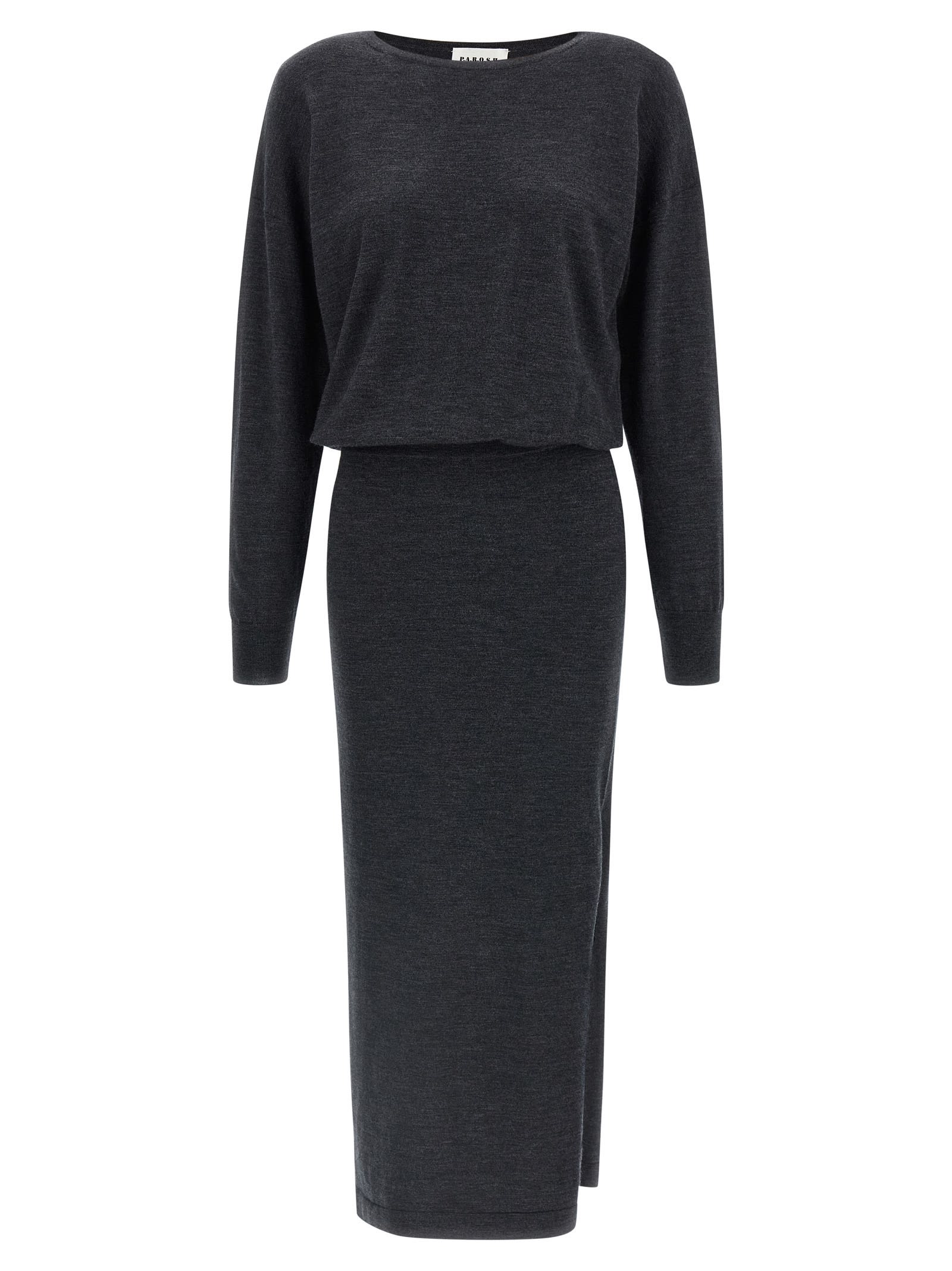 P.a.r.o.s.h Lime25 Dress In Black