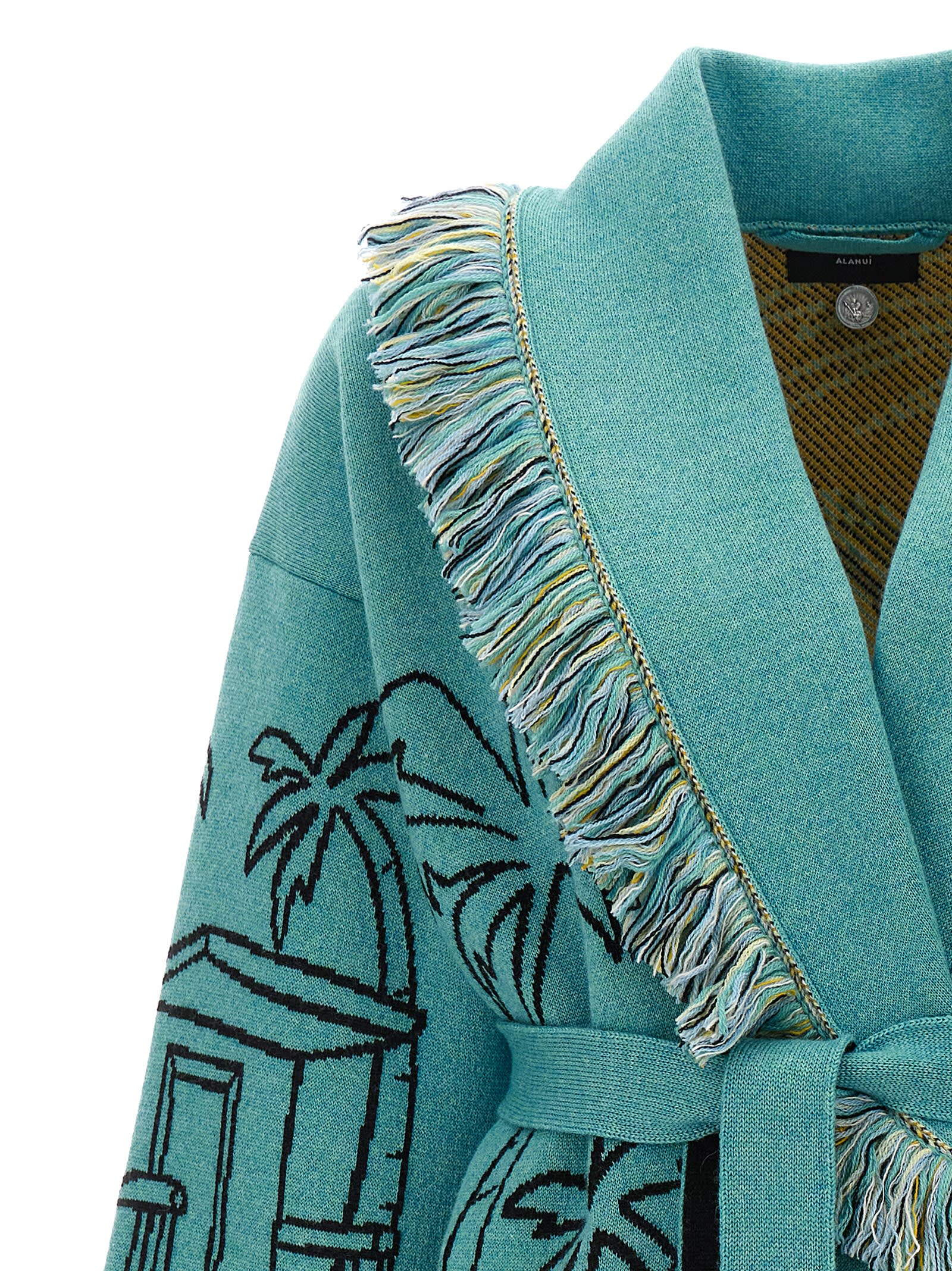 Shop Alanui X Looney Tunes Perfect Waves Cardigan In Light Blue