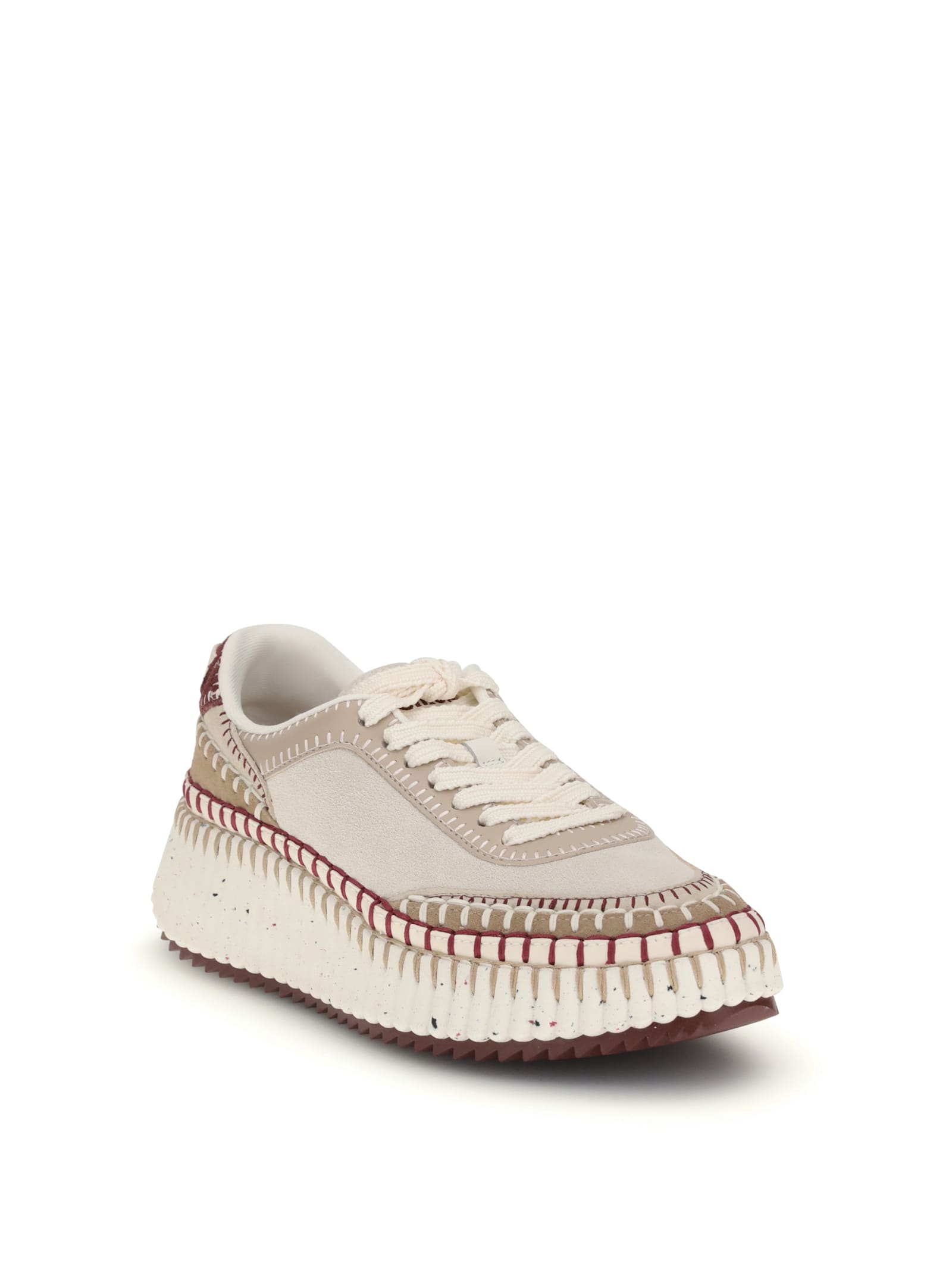 Chloé Beige Runner Sneakers In Multi