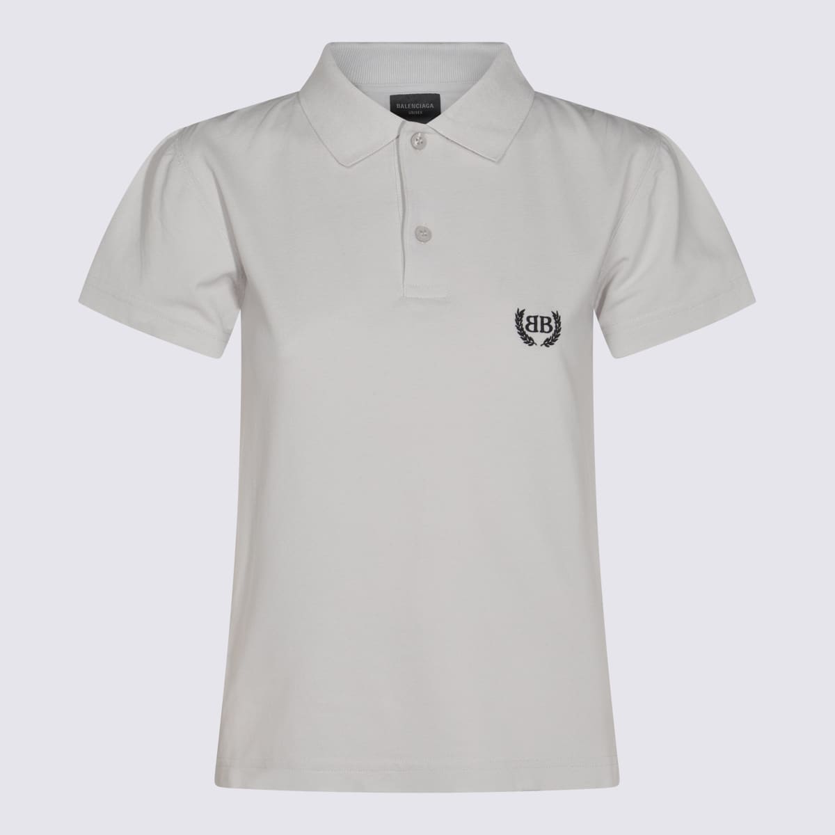 Balenciaga Logoed Polo Shirt In White