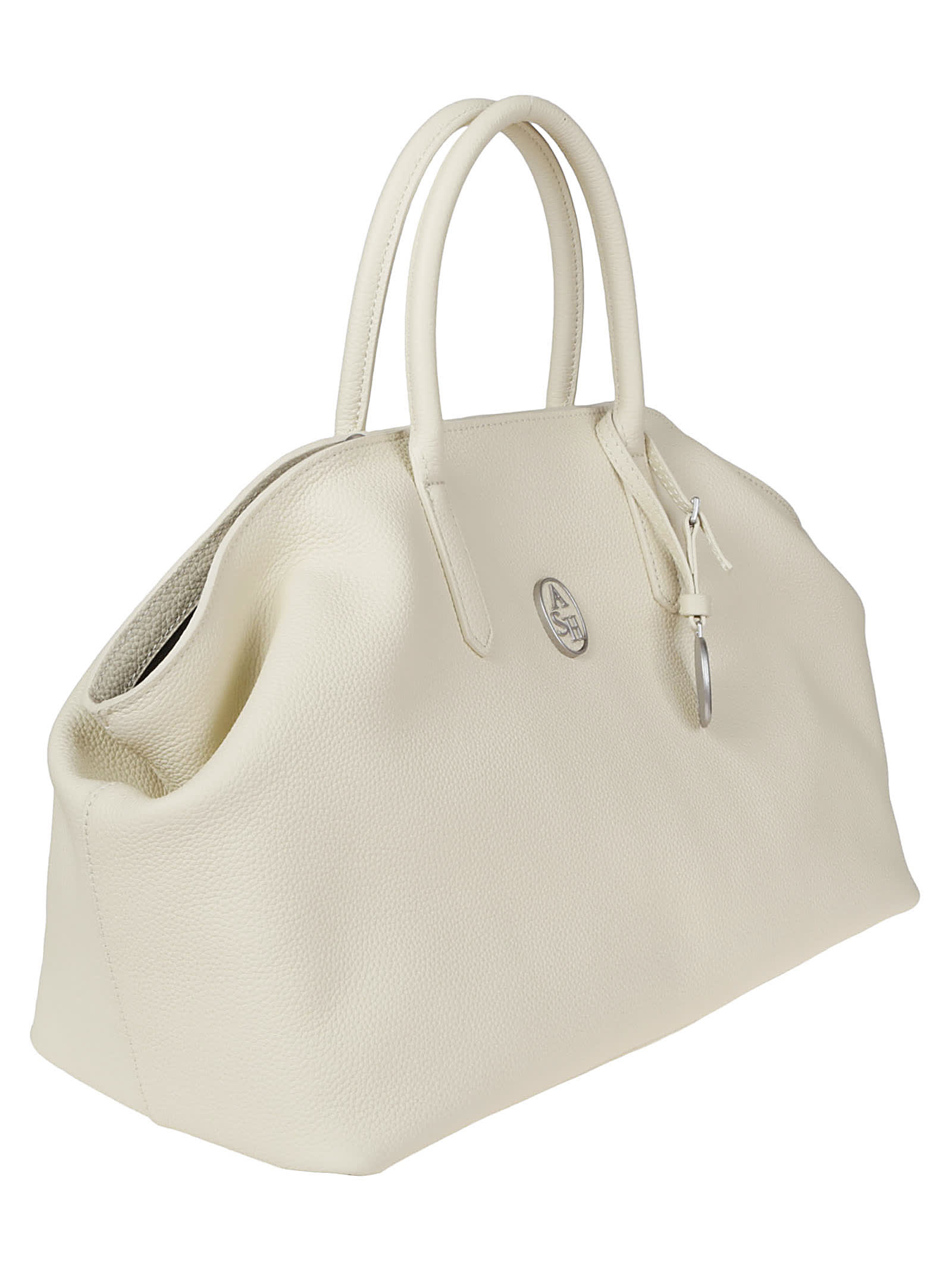Ash Handbag In Talc/antic Silver