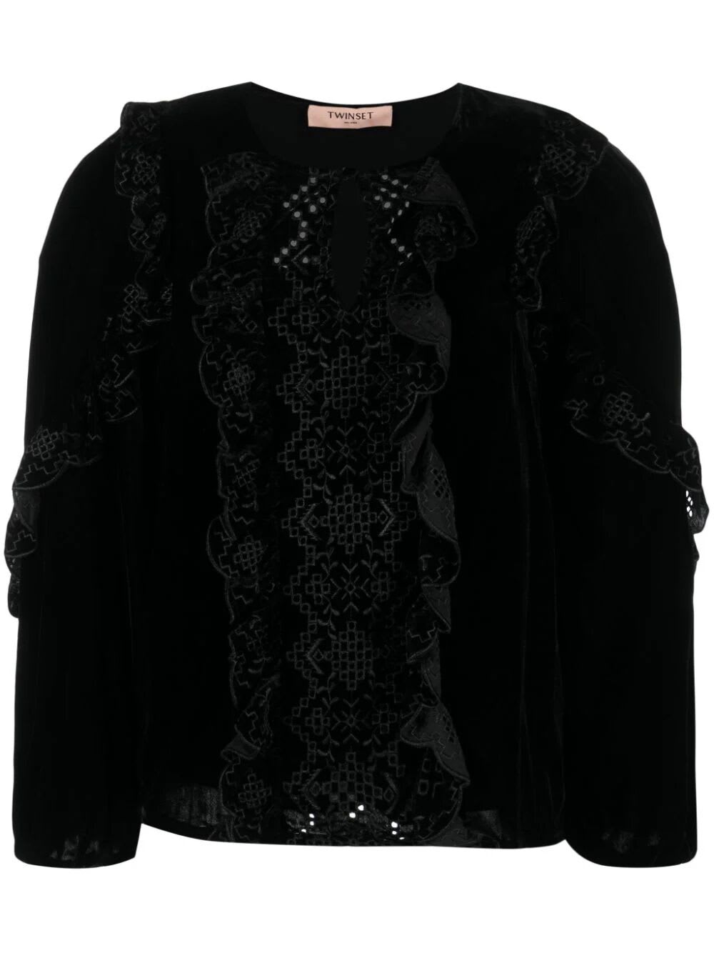Shop Twinset Blouson In Black