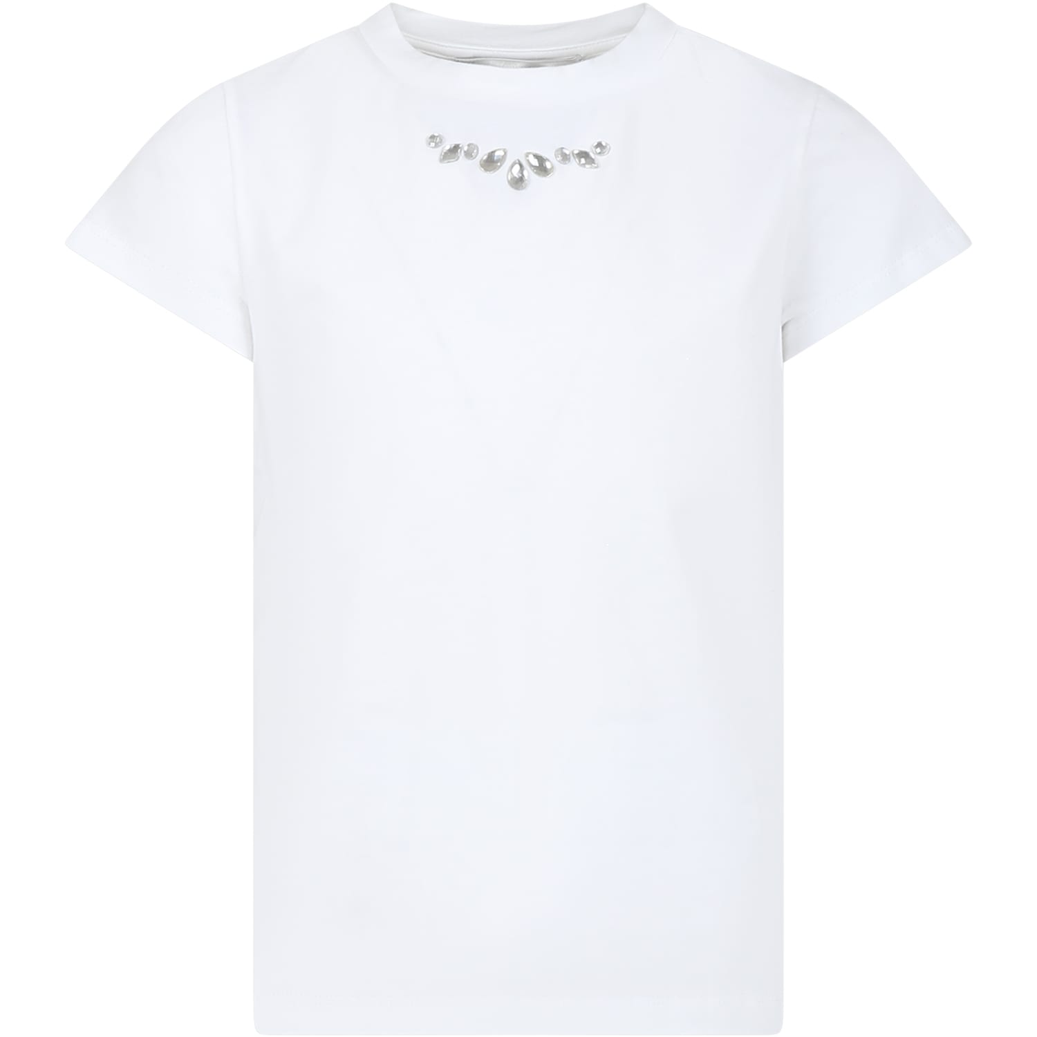 Simonetta Kids' White T-shirt For Girl