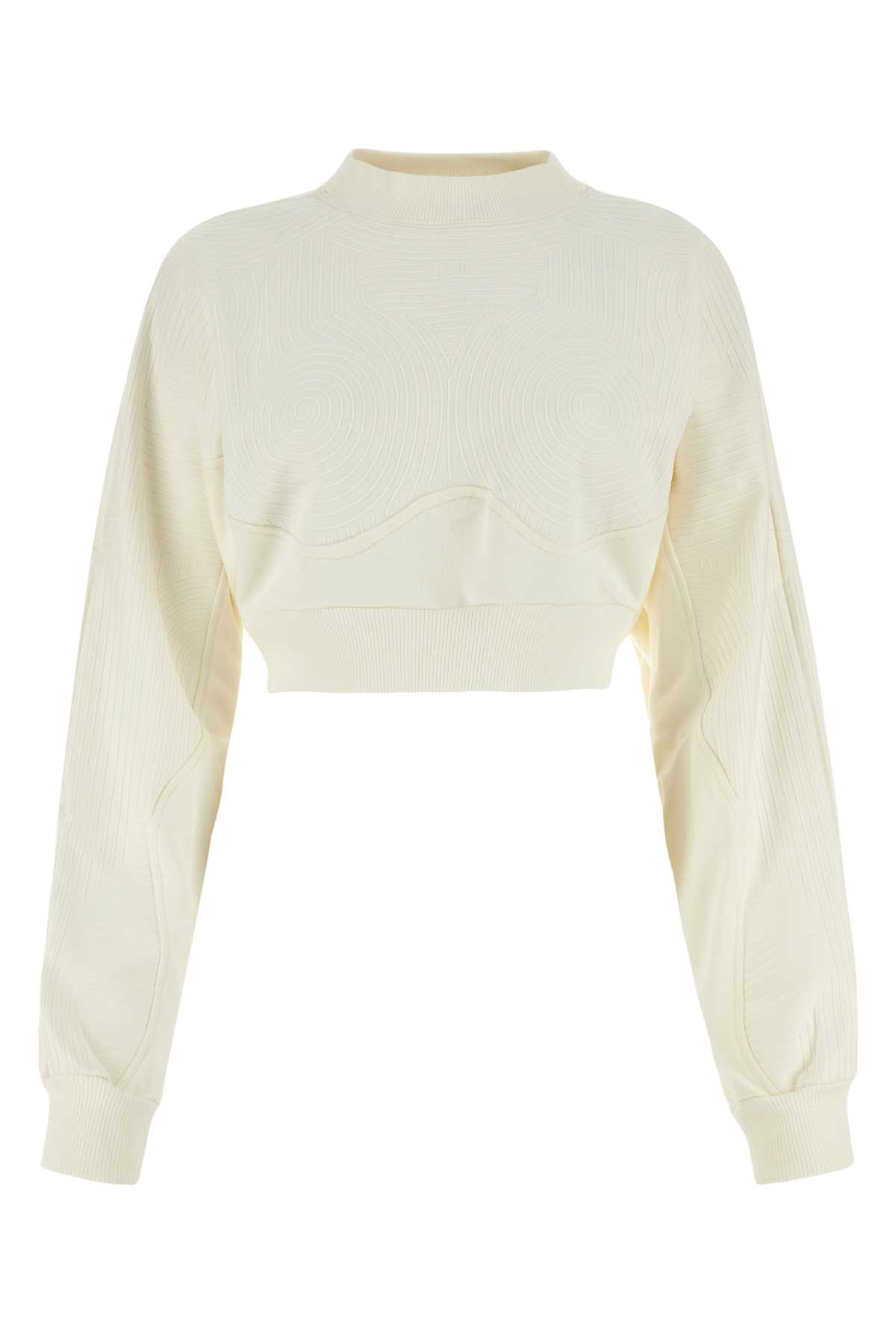 Ivory Cotton Oversize Sweatshirt