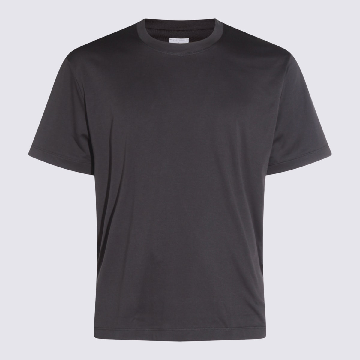 Eleventy Crew Neck Plain Design Short Sleeves In Black
