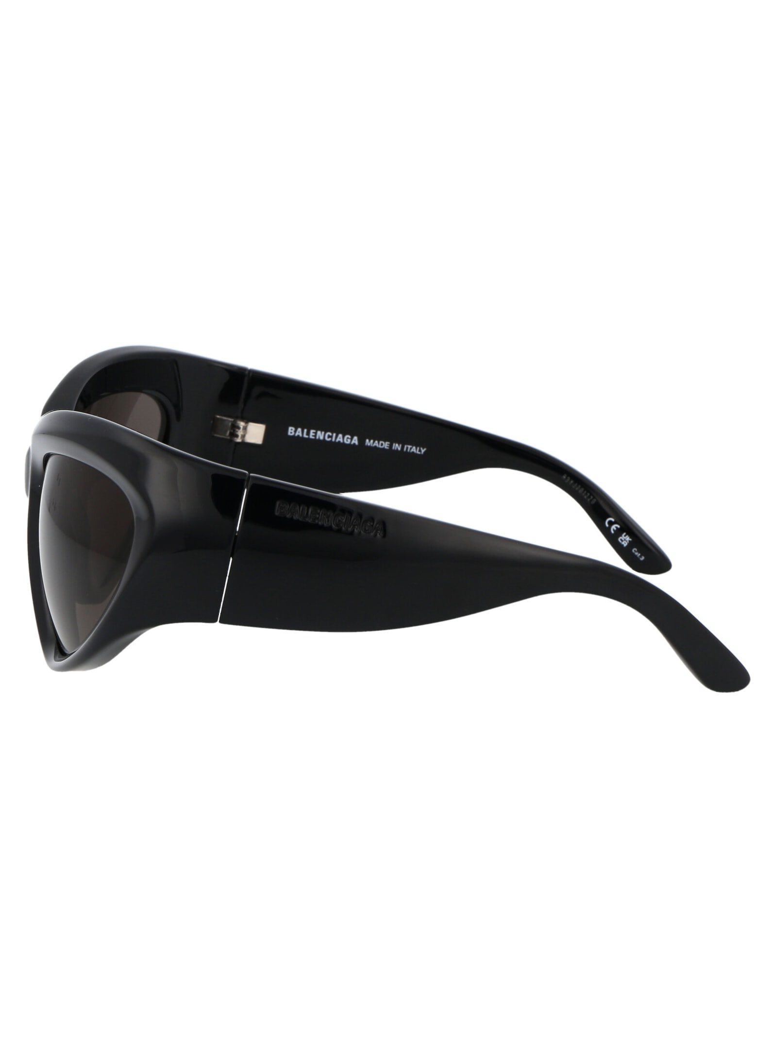 Shop Balenciaga Bb0228s Sunglasses In 001 Black Black Grey