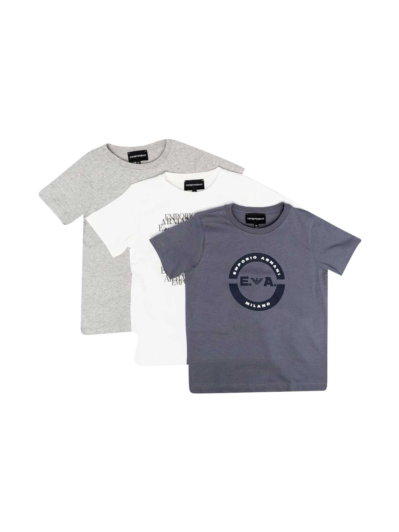 Emporio Armani Set Of T-shirts With Logo