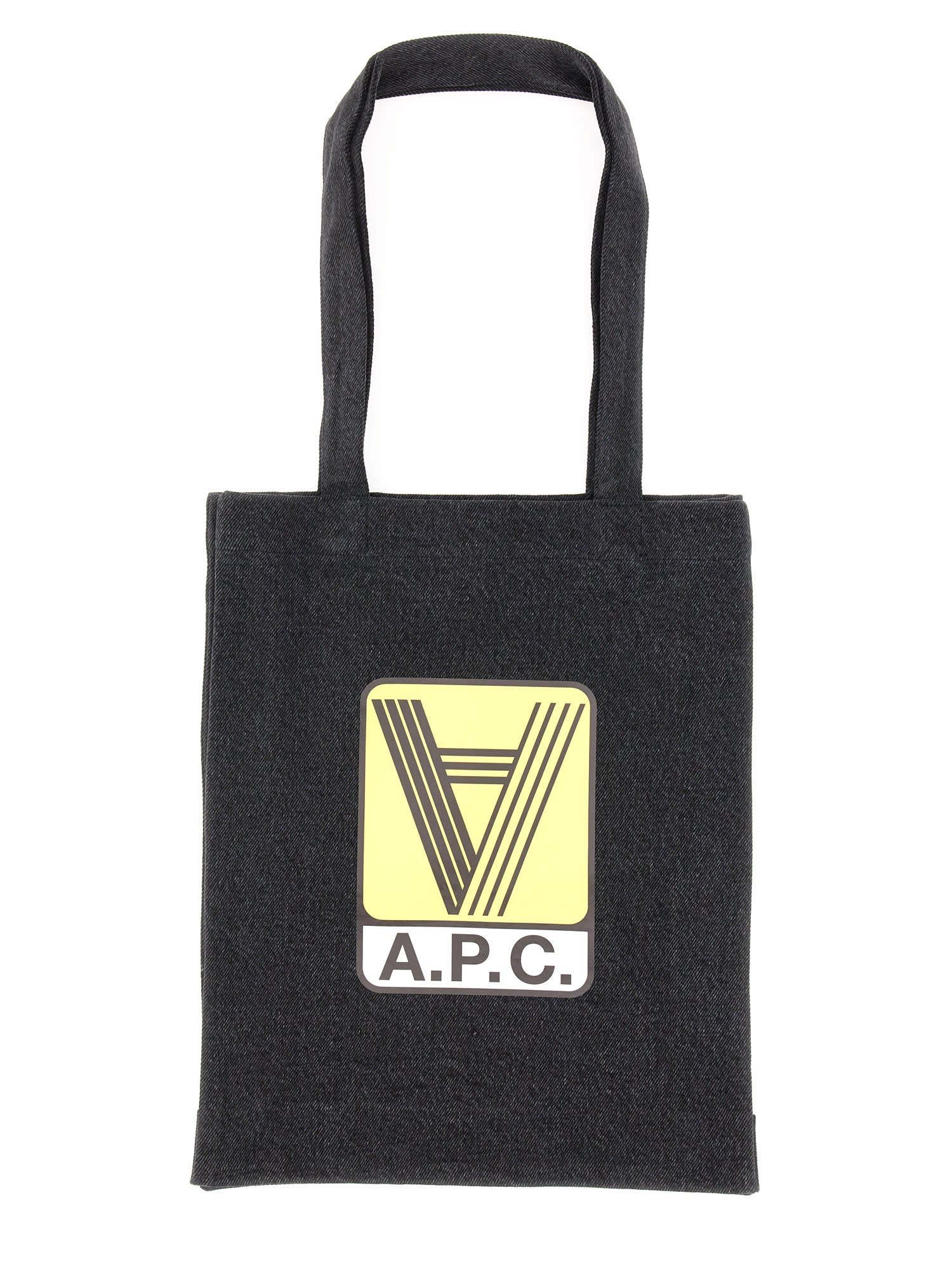 Shop Apc Tote Bag Lou In Nero