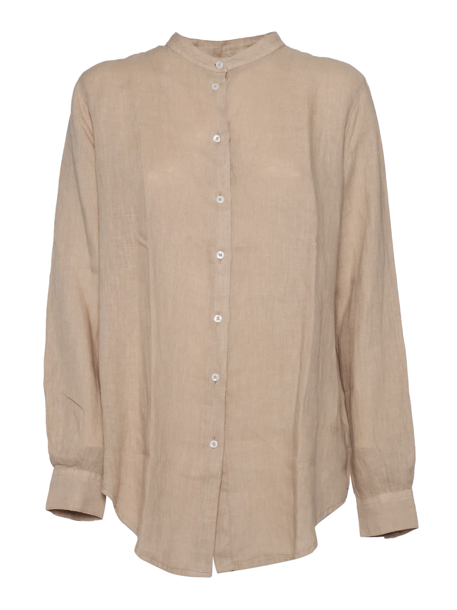 Shop Fay Beige Linen Shirt