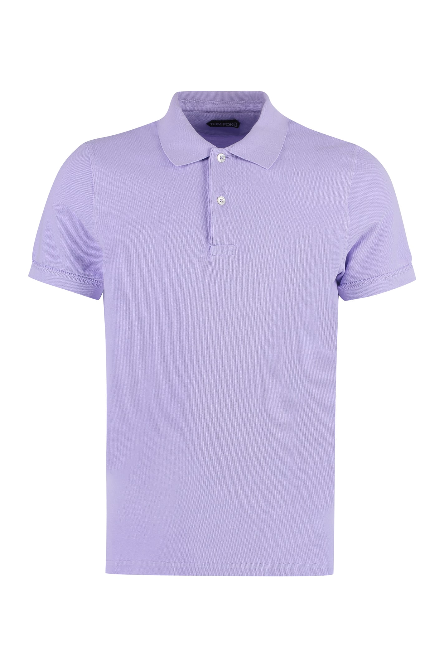 Tom Ford Cotton-piqué Polo Shirt In Lilac | ModeSens