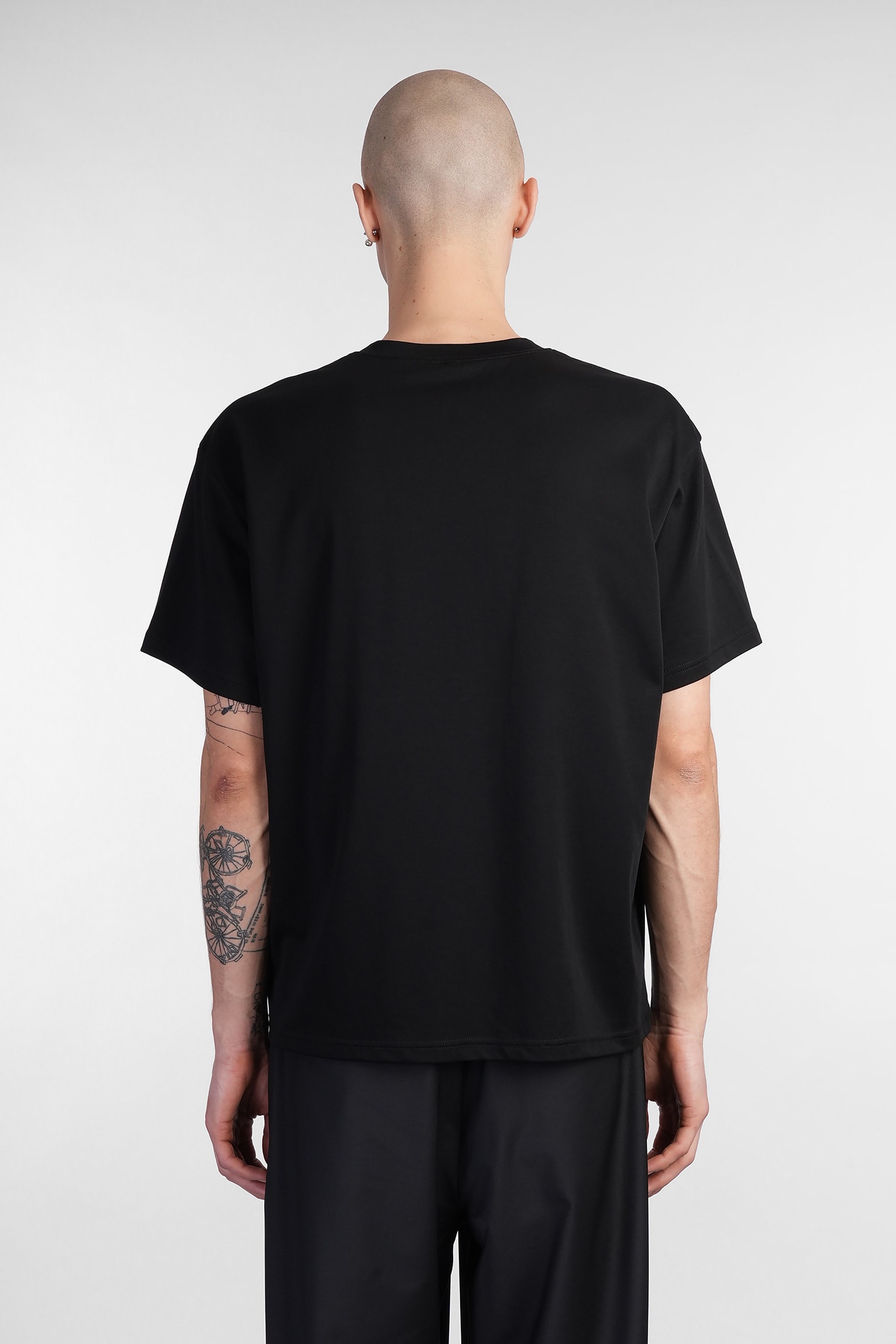 Attachment Black Crewneck T-shirt In Black