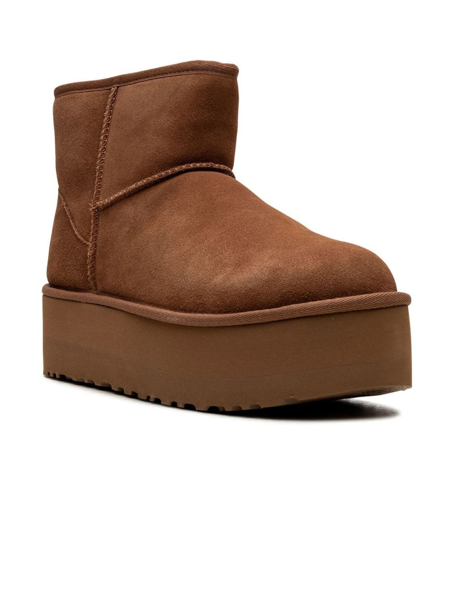 Shop Ugg Brown Classic Mini Platform Boot In Camel