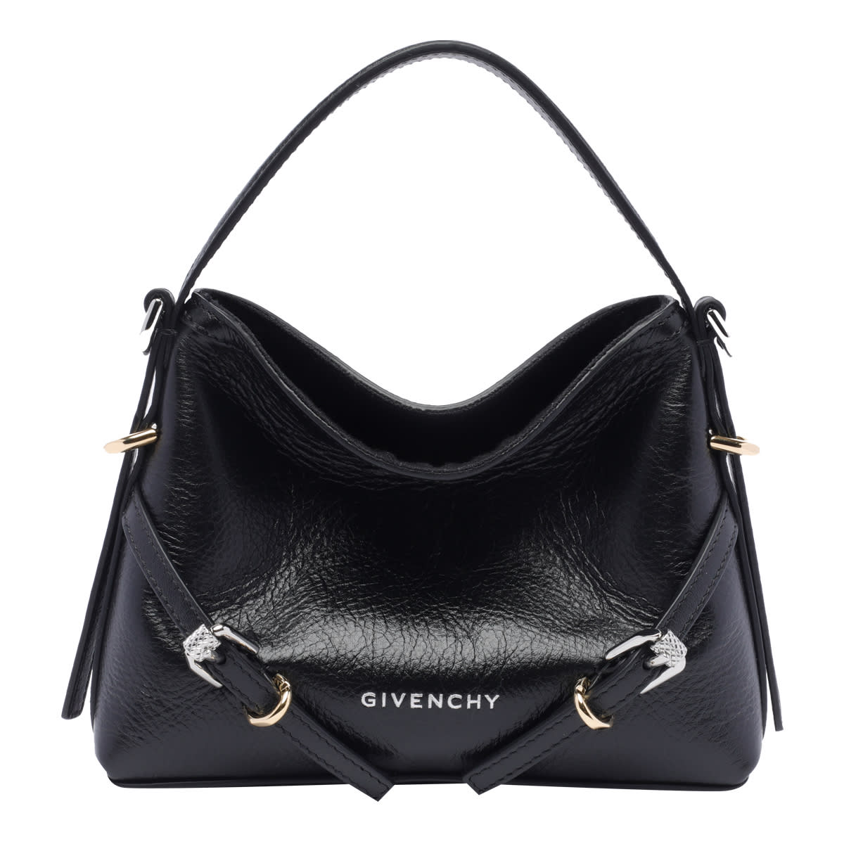 Shop Givenchy Nano Voyou Shoulder Bag In Black