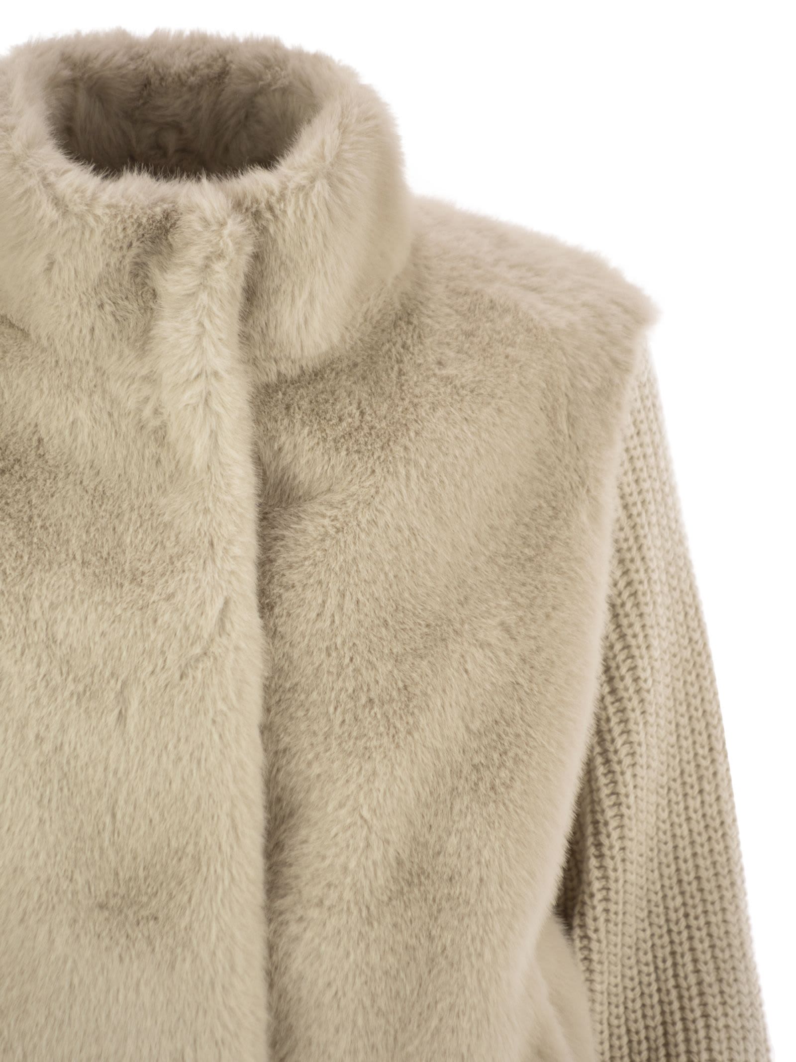 Herno Chantilly Polyester Jackets In Sand