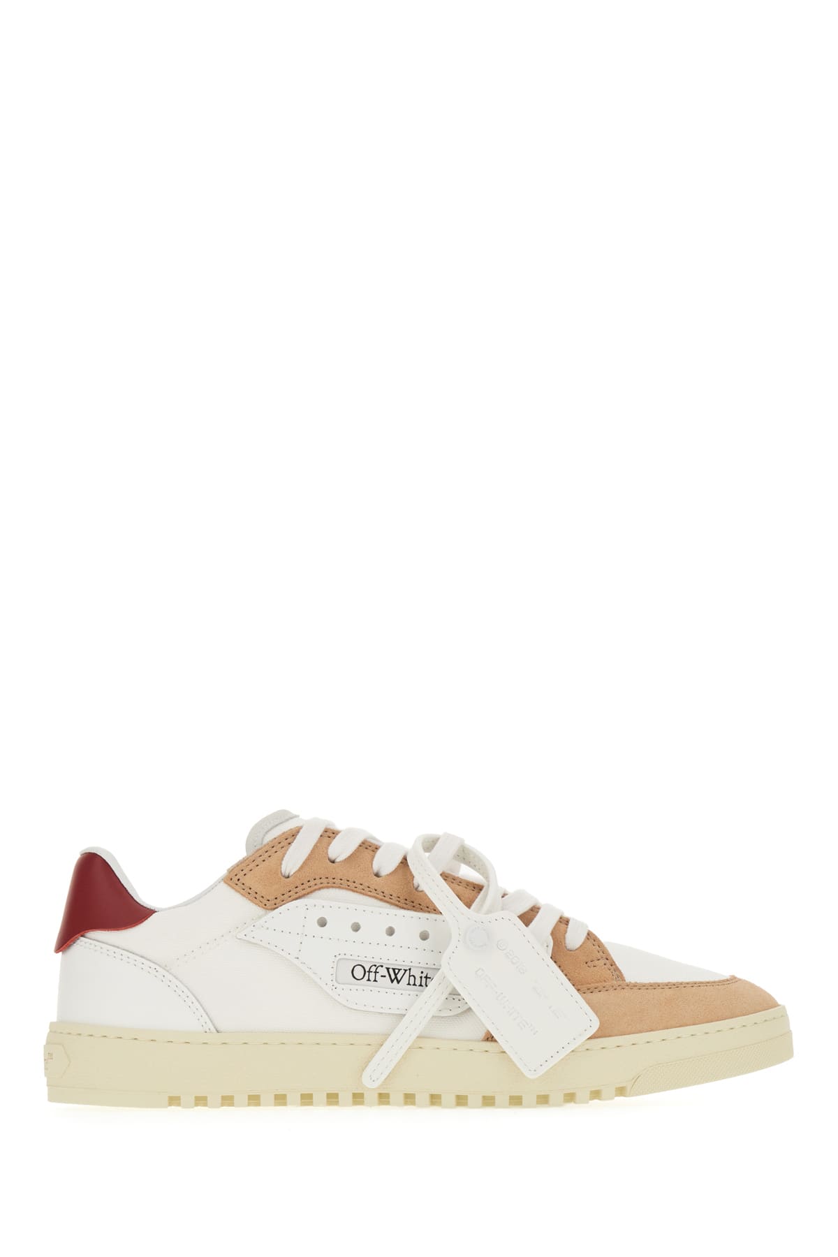 Off-white Multicolor Leather And Fabric 5.0 Sneakers In White Red