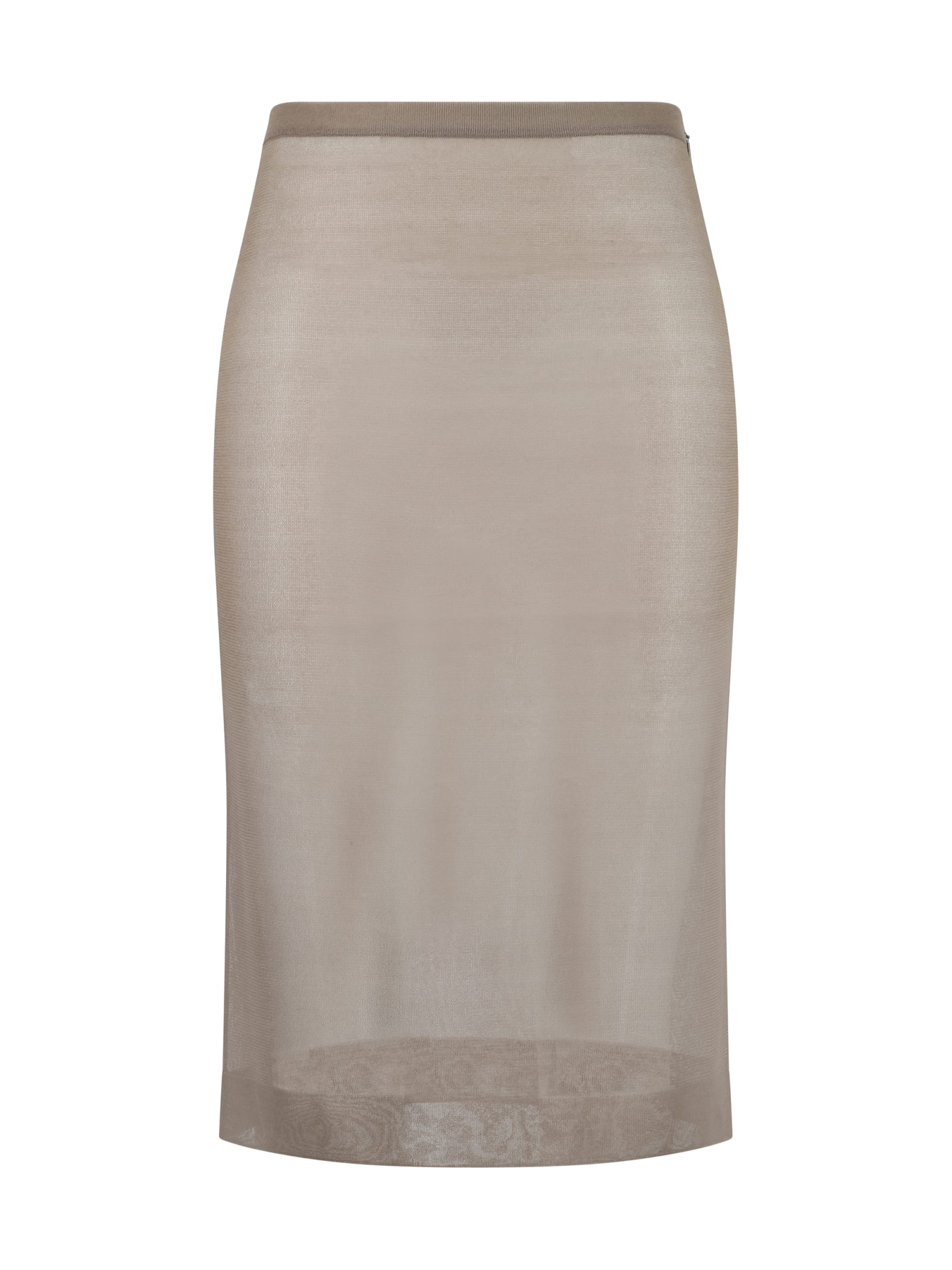 Shop Saint Laurent Skirt In Beige